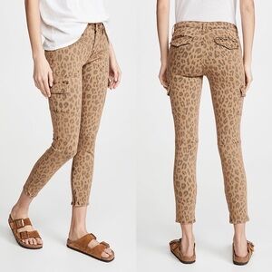 FRAME Cheetah Cargo Skinny Jeans Stretch Mid-Rise Cropped Size 28 NWT